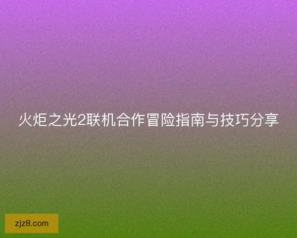 火炬之光2联机合作冒险指南与技巧分享