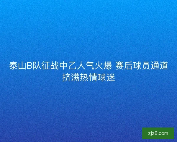 泰山B队征战中乙人气火爆 赛后球员通道挤满热情球迷